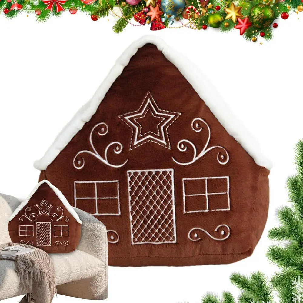 Snowflake Pillow Christmas Throw Pillow Snowflake Decorations Cute Christmas Decor Christmas Wreath Shaped Pillow For Sofa Bed