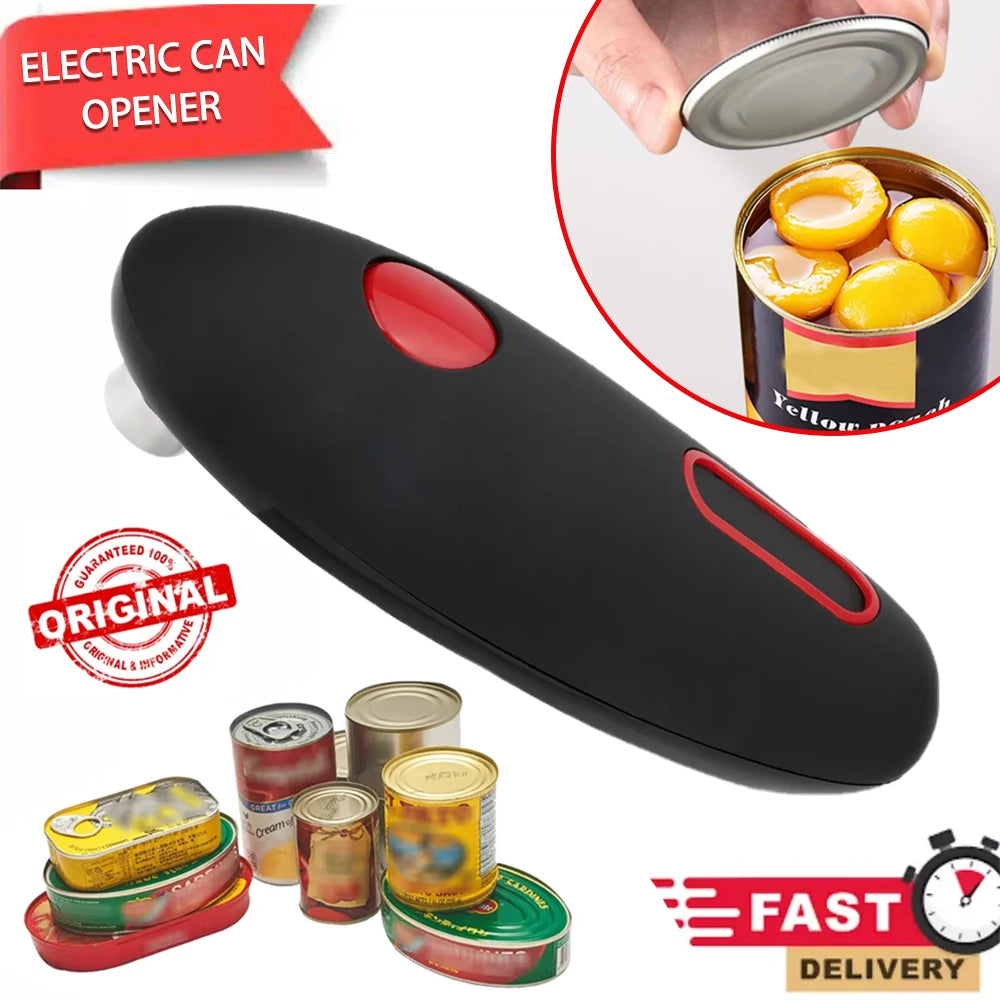 Electric Can Opener Mini One Touch Automatic Smooth Edges Jar Can Tin Touch No Sharp Edges Handheld Jar Openers Kitchen Bar Tool
