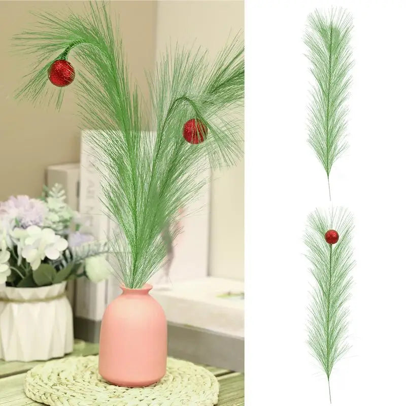 Christmas Tree Picks Red Green Decorative Tree Picks Decor Set Of 8 17.3 Inch Christmas Tree Pick Ornaments Stems For Christmas