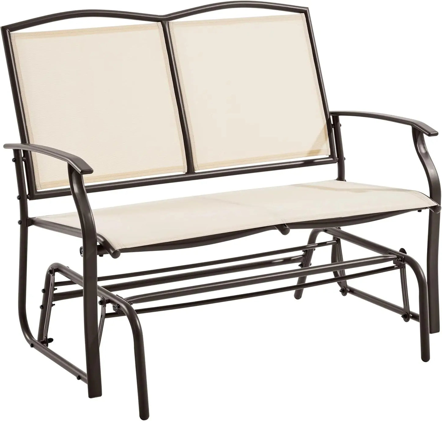 2-Person Patio Glider Bench – All-Weather Rocking Loveseat for Backyard