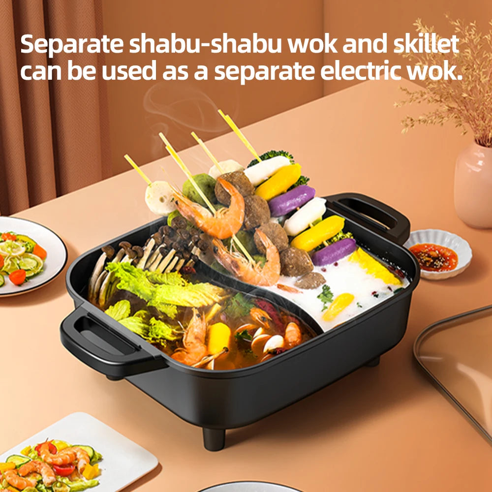 A Hot Pot That Can Be Used For Both Grilling and Hotpot, Suitable For Gatherings of Multiple People and A Must-have For Families
