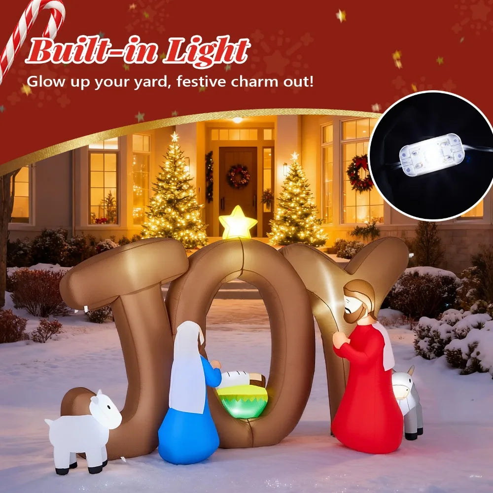 7.5 / 9 FT Christmas The Nativity Born Inflatable Decoration for In/Outdoor