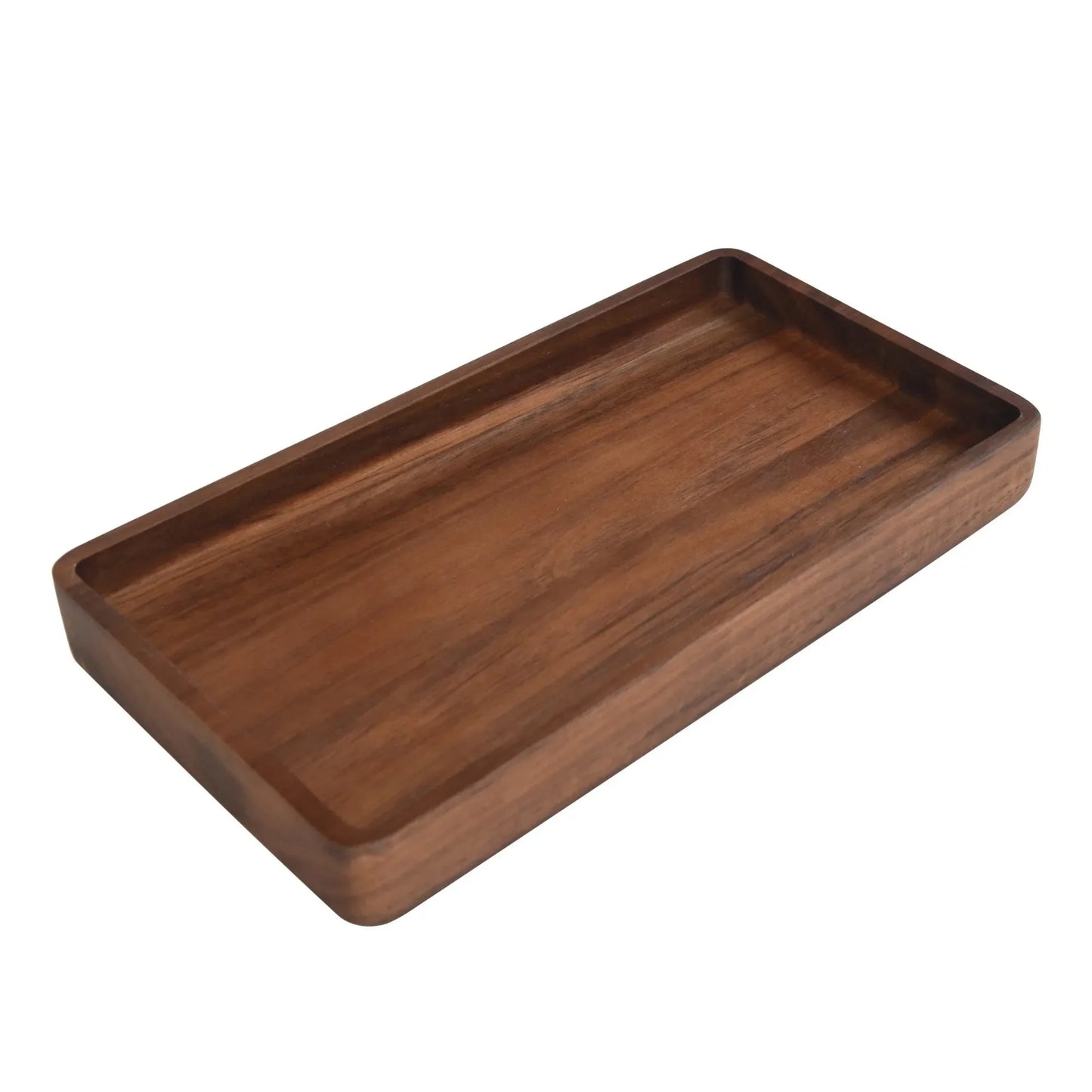 Better Homes & Gardens Acacia Wood Tray Organizer, Walnut