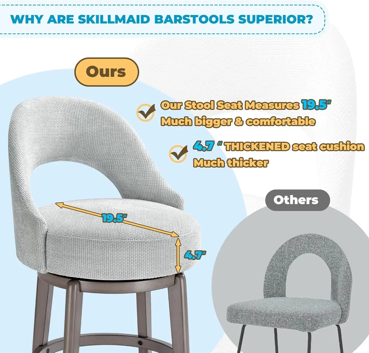 Counter Height Barstools Set of 4-26" Swivel , Velvet Upholstered Bar Stool, Modern Stools for Kitchen Island & Pub, Grey Green