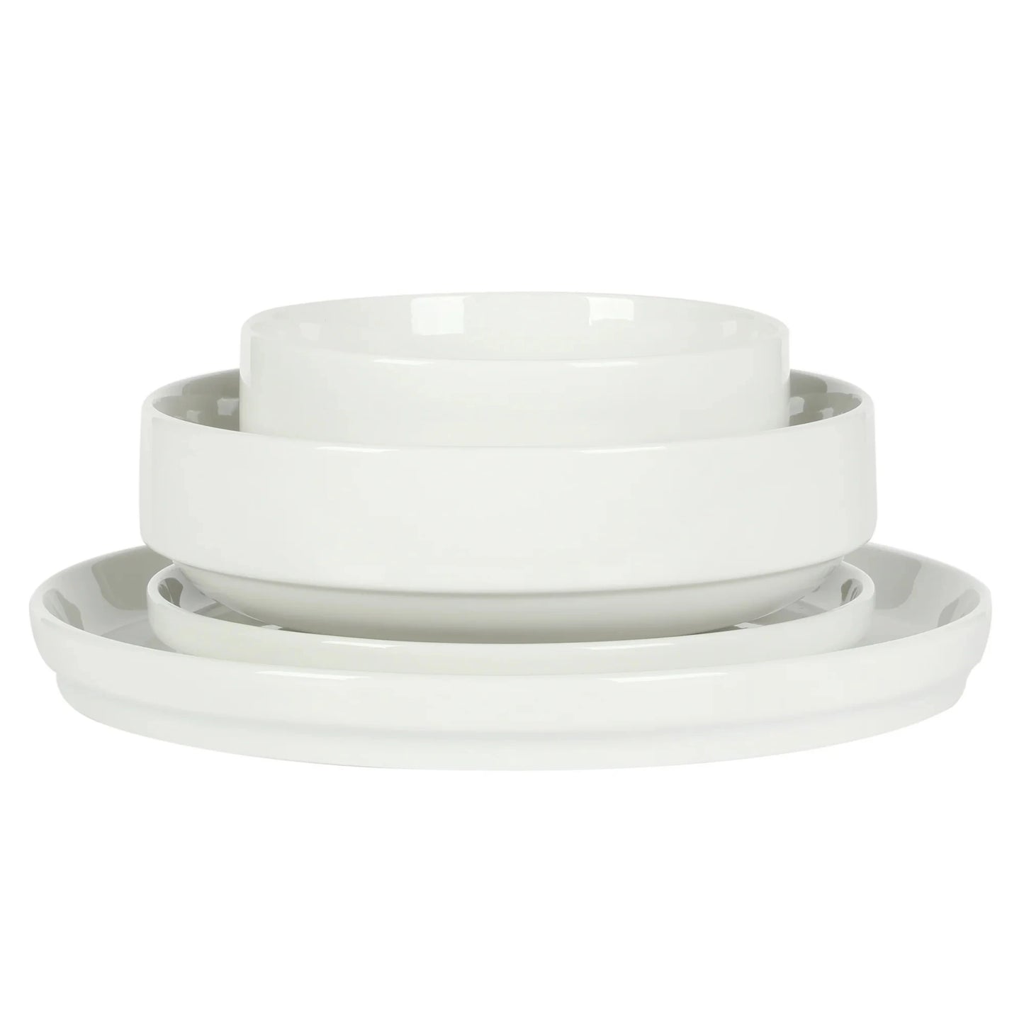 16-Piece White Fine Ceramic Dinnerware Set
