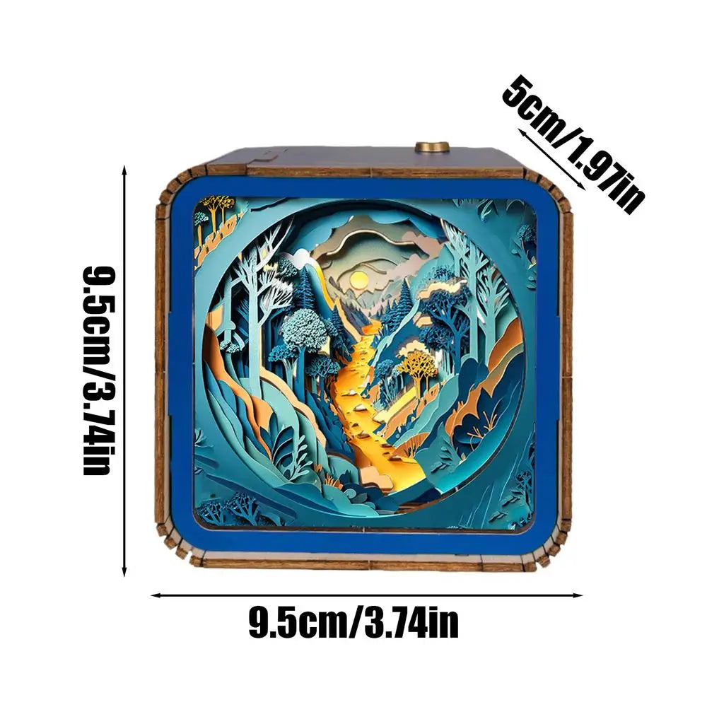 LED Light Wooden Puzzle Wireless Wooden Puzzles 3D LED Night Light 3D Nightlight Wooden Puzzle Toy Home Desk Decor for Kids