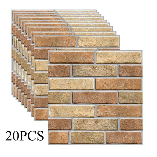 20pcs Self Adhesive Wall Tile Stickers, DIY Waterproof Wallpaper for Bathroom Wall Decorative Kitchen