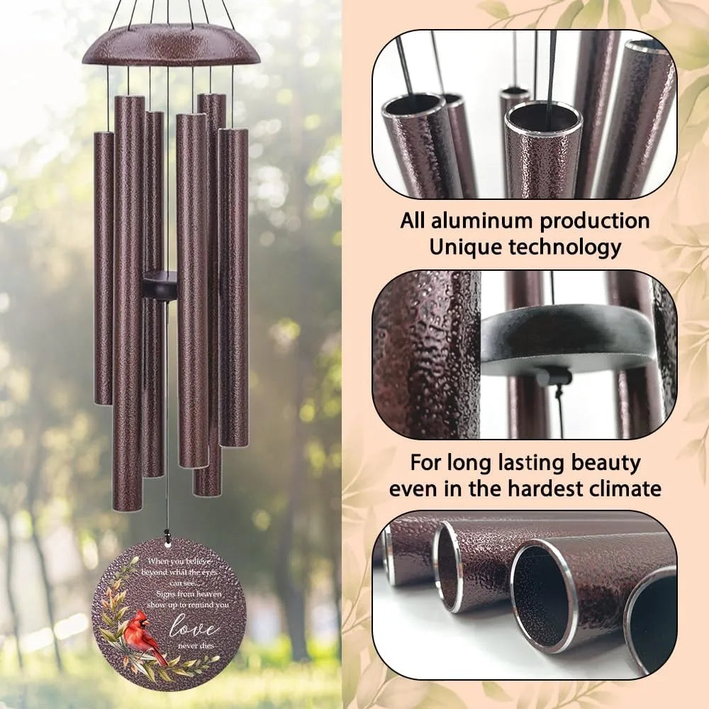 Customized Memorial Wind Chimes - Honoring Loved Ones with Personalized Gifts for Loss of Father, Mother, Brother, Friend