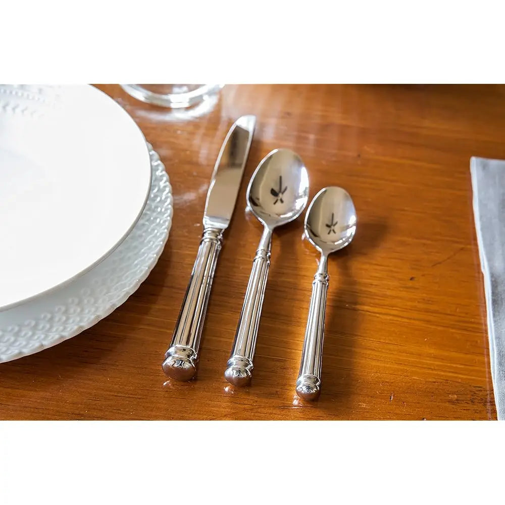Nyssa 18/10 Stainl Steel Hollow Handle Flatware 5 Piece Place Setting, Service For 1