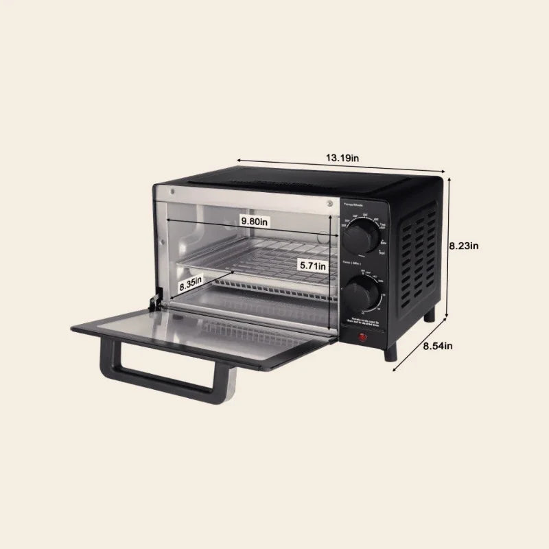 4 slice electric oven with 3 settings including grill and baking tray, kitchen baking cooking