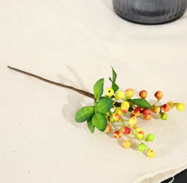 2pcs Artificial Flowers Berry Latex Real Touch Fruits Wedding Decoration Simulation Flowers Xmas Home Artificial Plants A3535
