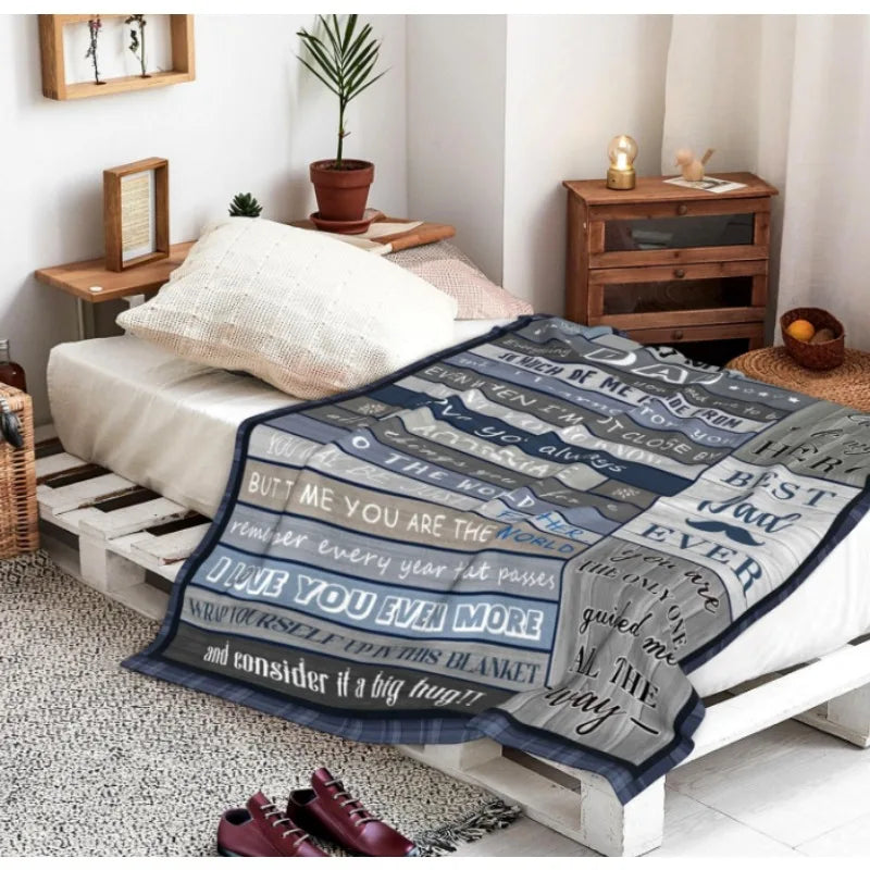 Father's Day gifts, dad blankets from daughters and sons, birthday gifts for dads and grandpas, best dad gift ideas