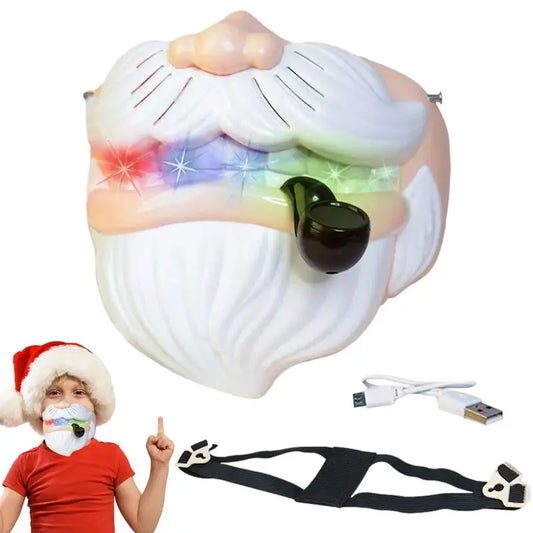 Voice Changing Face Cover Voice Change Half Face Cover Voice Changing Face Toy For Christmas Led Cosplay Facial Cover USB