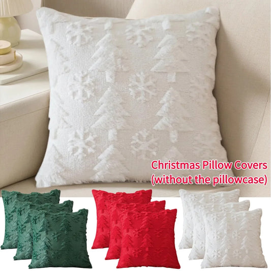 1/2/3PCS Christmas Decorative Cushion Cover Home New Year Room Sofa Throw Pillow Cover Xmas Tree Snowflake Printed Pillowcase