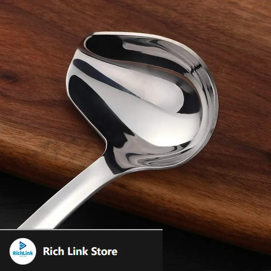 Sauce Ladle, BuyGo Drizzle Spoon with Spout Gravy Soup Ladle, Stainless Steel Kitchen Utensil, Mirror Polish & Dishwasher Safe,