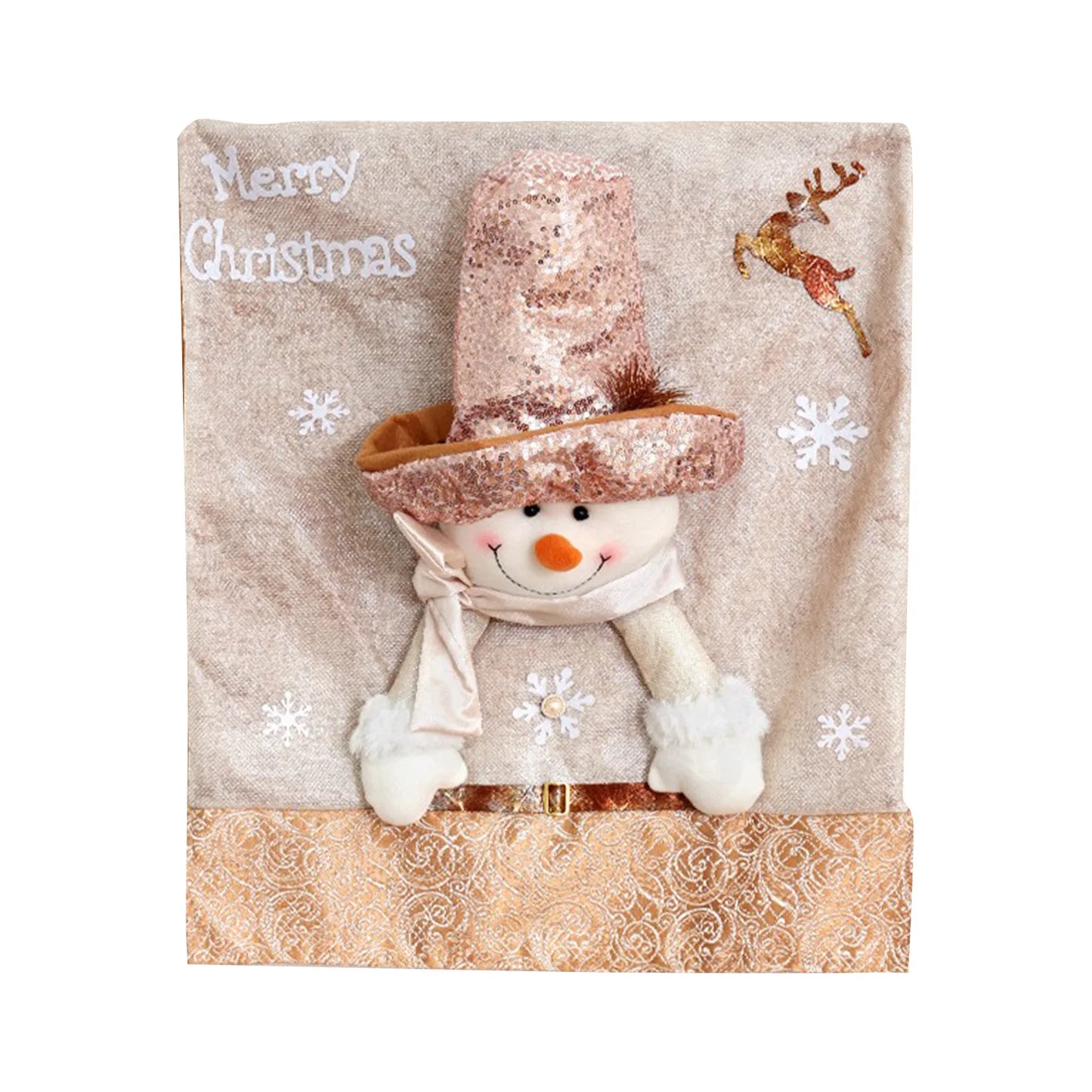 Christmas Chair Back Covers Gnome Chair Covers Xmas Dining Chair Covers For Home Kitchen Dining Room Decor Christmas Decorations