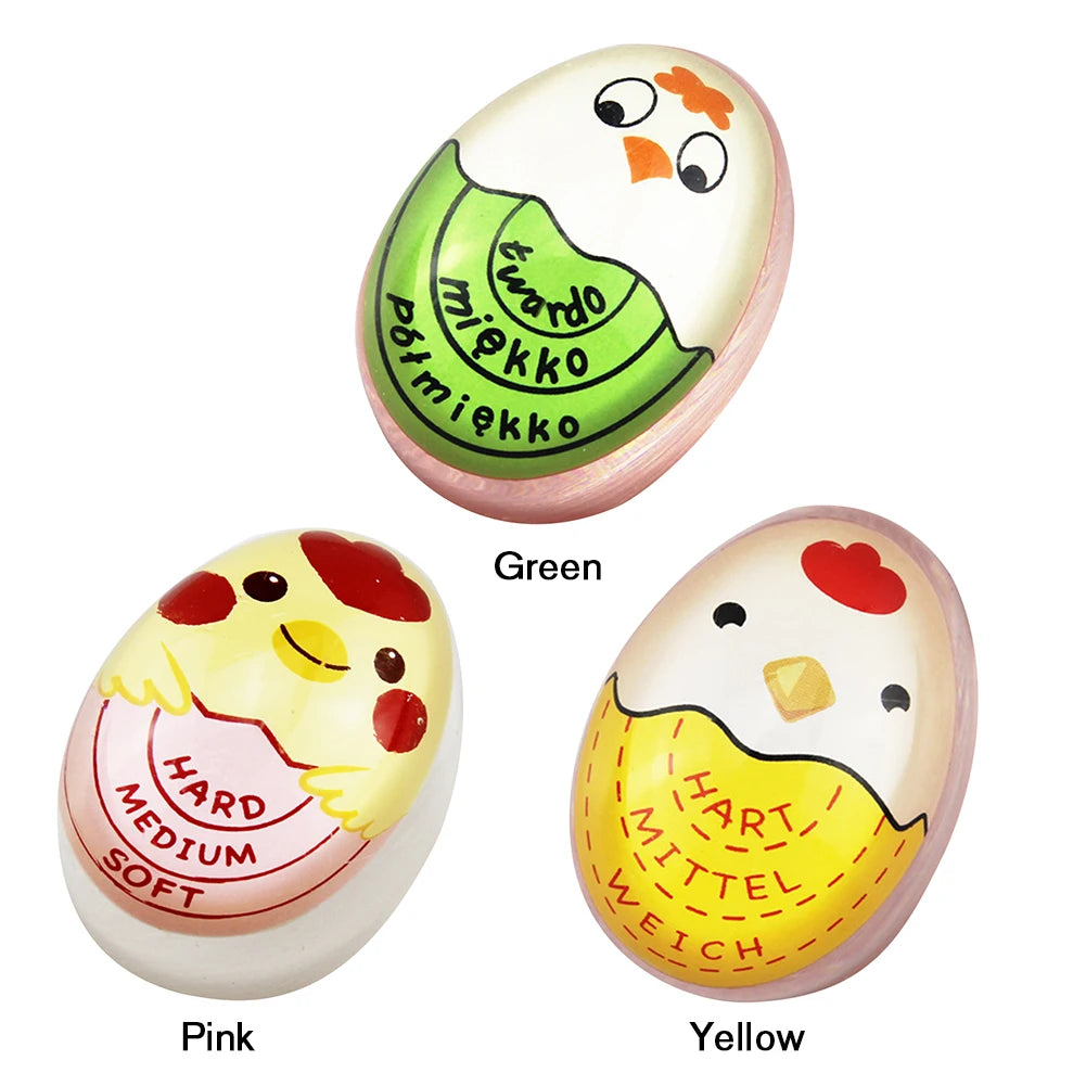Color Changing Plastic Boiled Egg Alarm Cute Egg Timer Mini Boiled Egg Alarm Timer Egg Cooking Tools Kitchen Gadgets