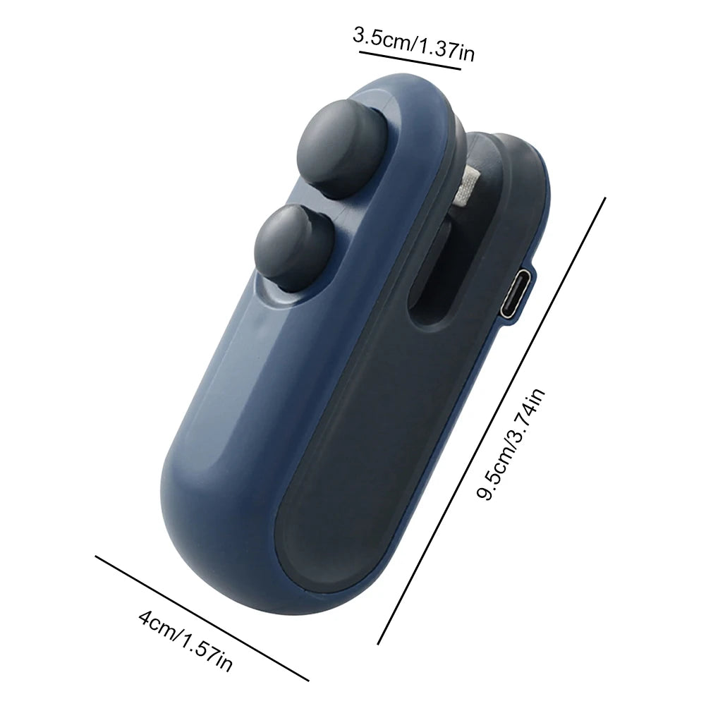 Mini Heat Bag Sealing Machine Rechargeable Food Sealer Clip Handheld Sealer Plastic Bag Heat Sealer for Food Storage