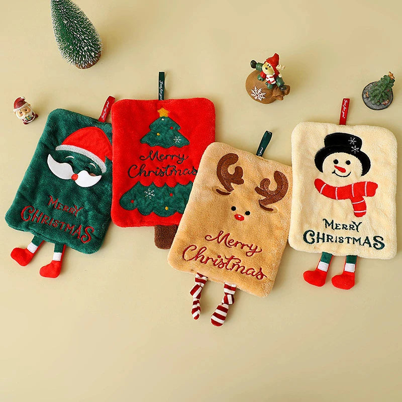 Kitchen Hand Towel Handkerchief Vegetable Hand Towel for Kitchen Bathroom Christmas Hand Towel Gifts Ababsorbent Handtowel 손수건