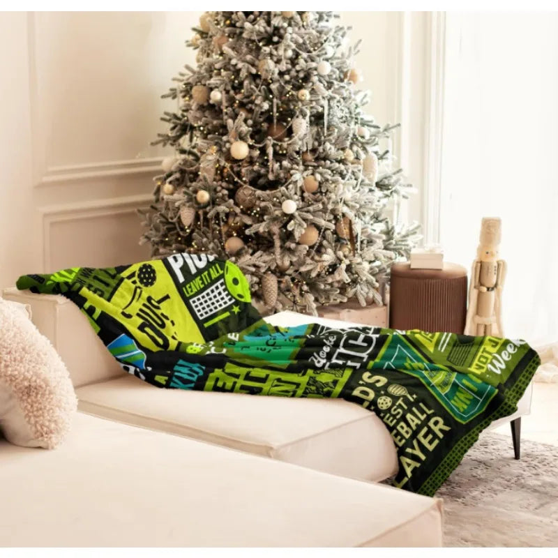 Pickleball gifts, pickleball gifts for men and women, gifts for pickleball enthusiasts, fun pickleball gift blankets