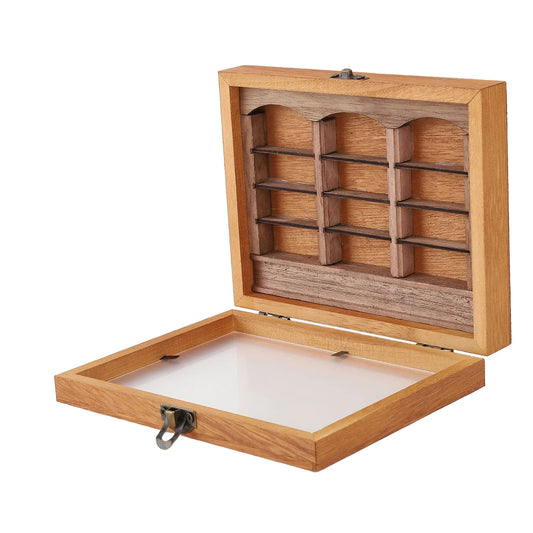 Miniature Book Boxes Display Case Stylish Miniature Bookshelf Decoration 196 Folded Books Artistic Exquisite for Coffee Shop