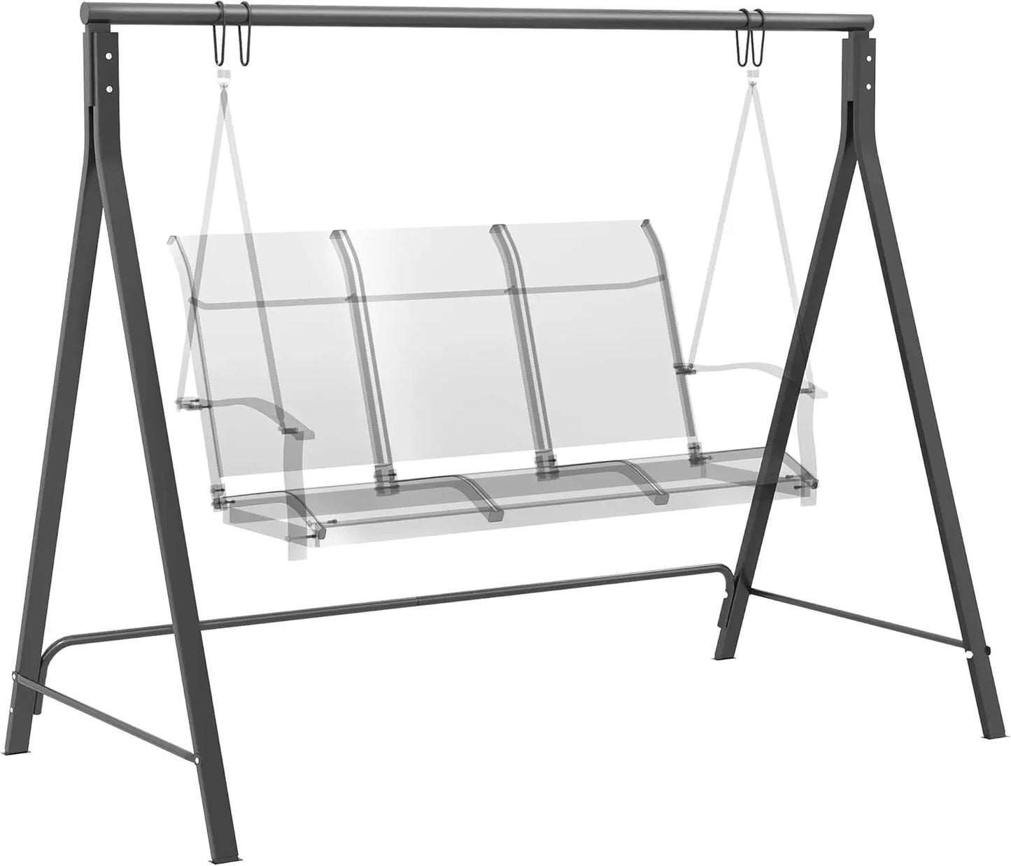 Metal Porch Swing Stand, Heavy Duty Swing Frame, Hanging Chair Stand Only, 528 LBS Weight Capacity, for Backyard, Patio, Black