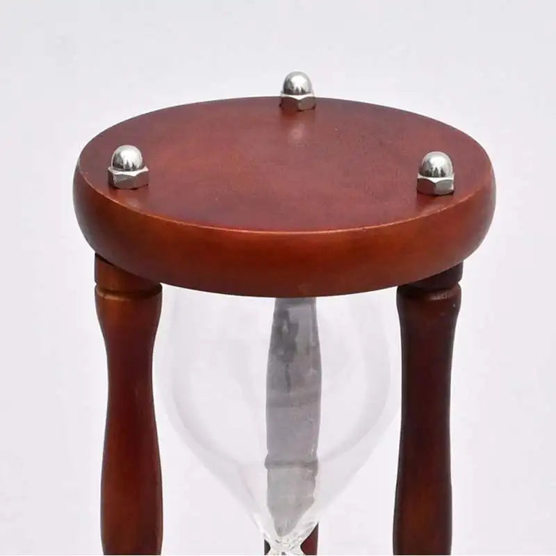 Decorative Wood Frame Sand Timer-Sand Clock-Hourglass-Tabletop Object-5.75x5.75x11.75