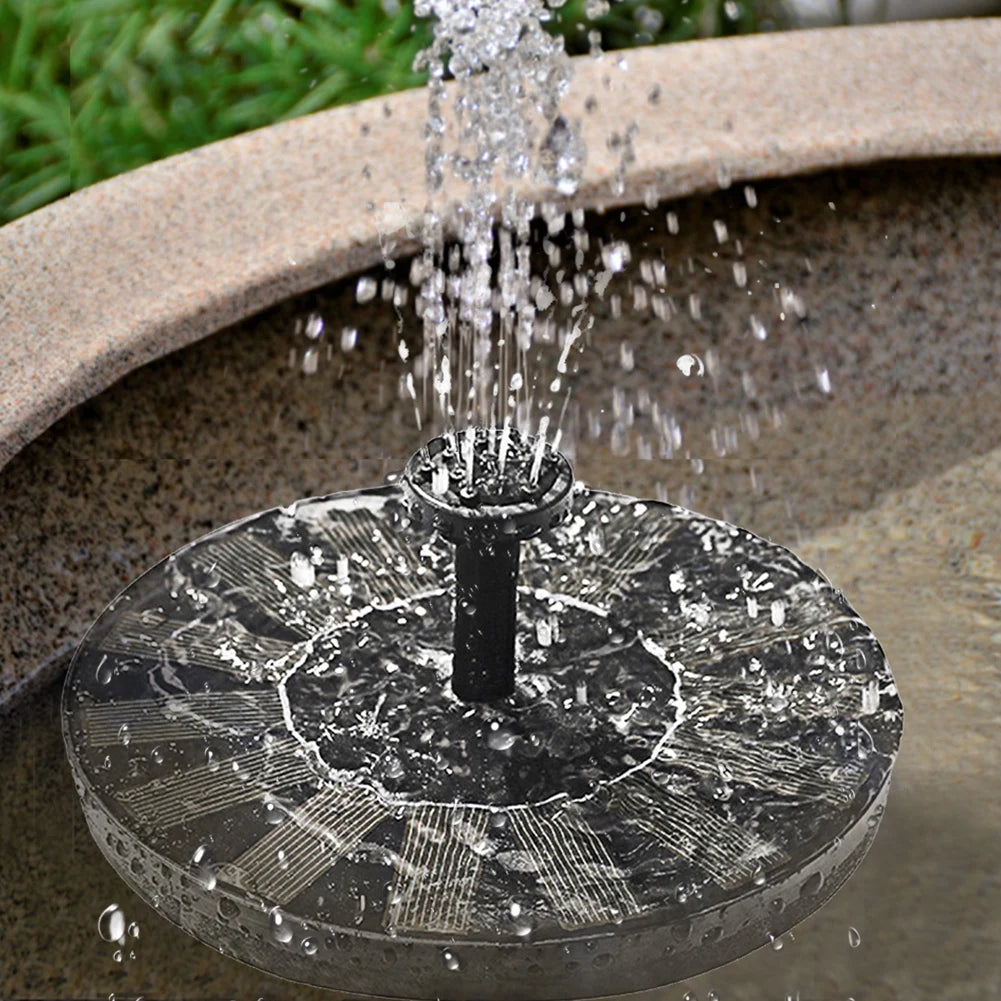 1W Solar Fountain Bird Bath Pond Patio Powered Fountain Pump with 6 nozzle Solar Bird Bath Fountain for Outdoor Bird Bath Garden