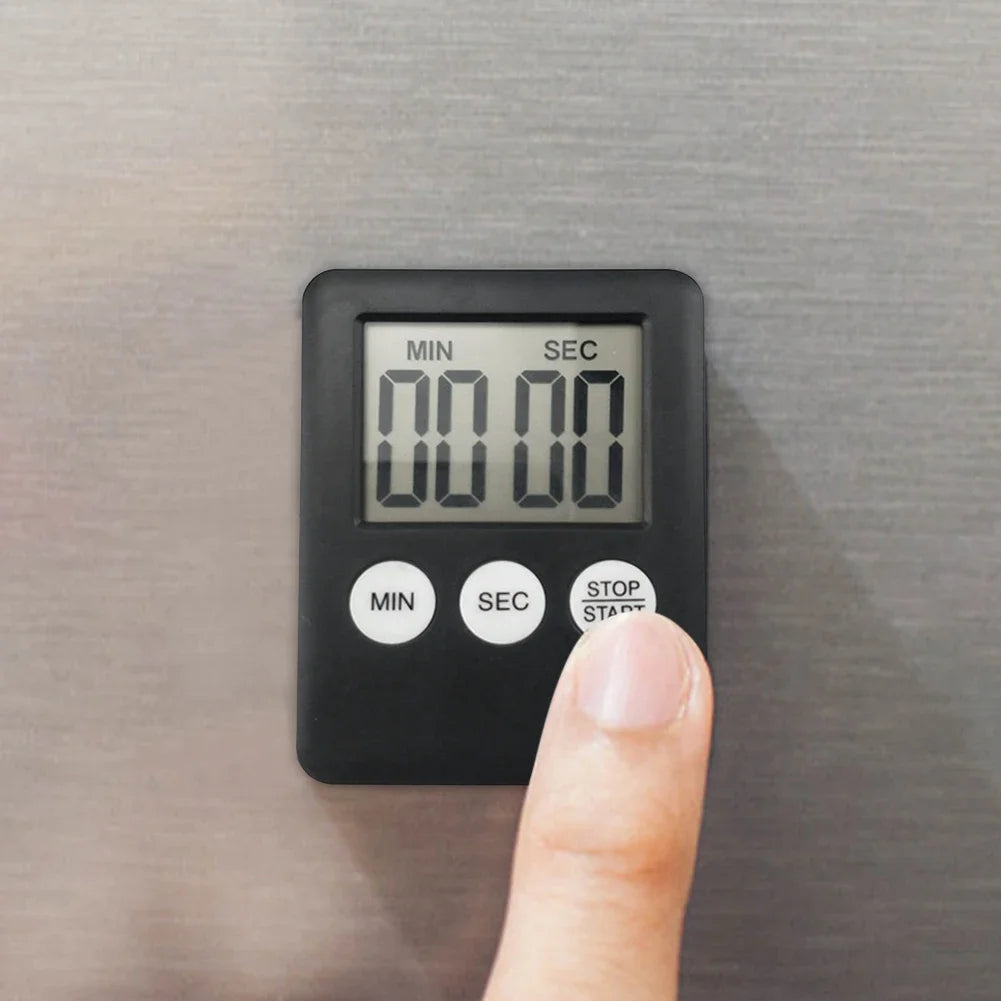 Digital Kitchen Timer Magnetic Cooking Digital LED Display Loud Alarm Minute Second Count Up Countdown Countup Boiling Egg Timer