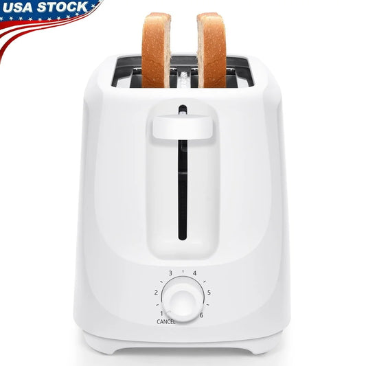 2 Slice Toaster with Adjustable Shade Removable Crumb Tray Self Centering Guides Easy Clean Cord Wrap Kitchen Use