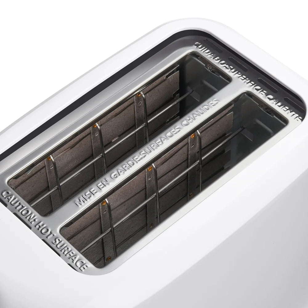 2 Slice Toaster with Adjustable Shade Removable Crumb Tray Self Centering Guides Easy Clean Cord Wrap Kitchen Use