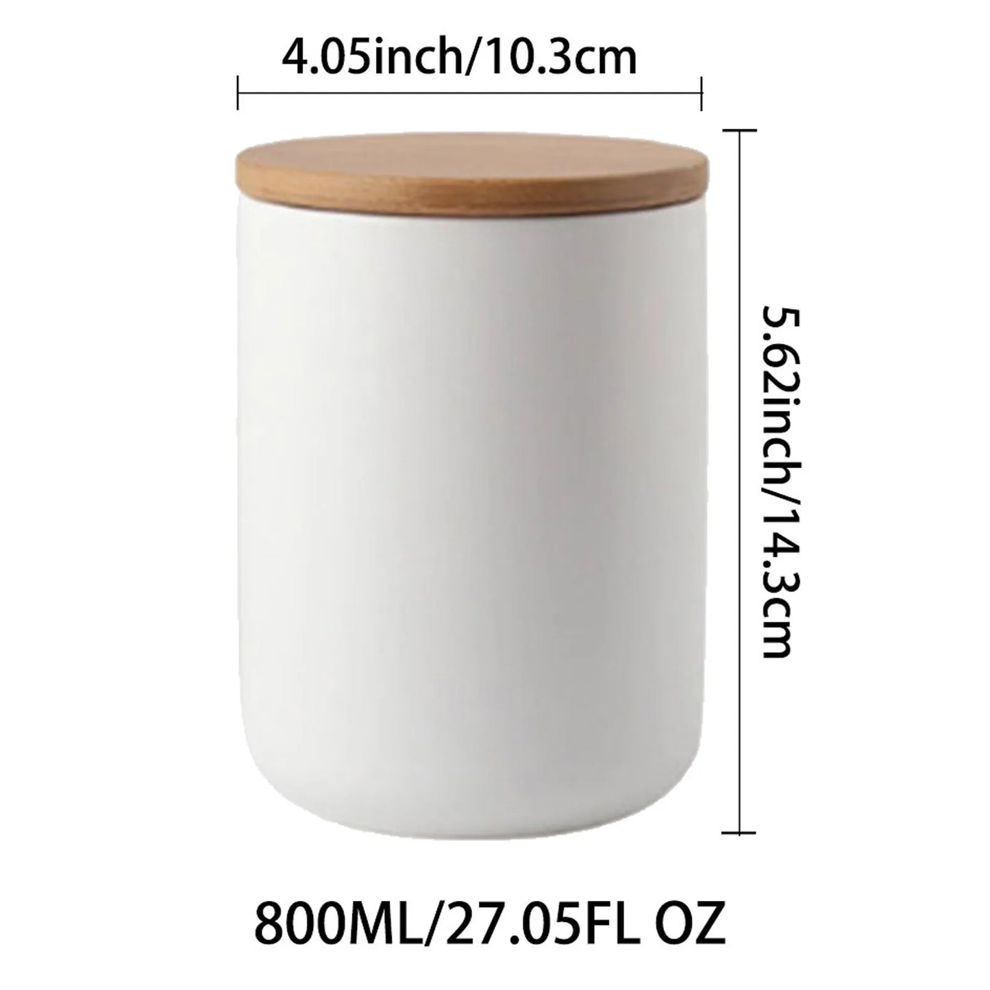 High Quality 800ML/1000ML Sealed Ceramic Storage Jar With Bamboo Lid Spices Tank Container Kitchen Food Bottle Coffee Tea Caddy