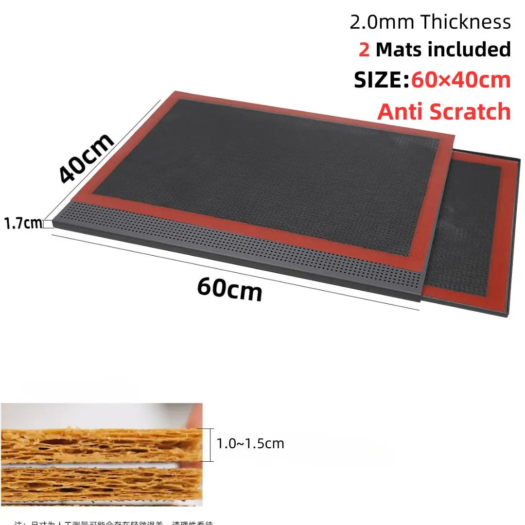 Puff Pastry Baking Tray Mille Feuille Rectangular Pastry molds Baking Pan Perforated Baking Pan Dish Oven Tray Bread With Hole