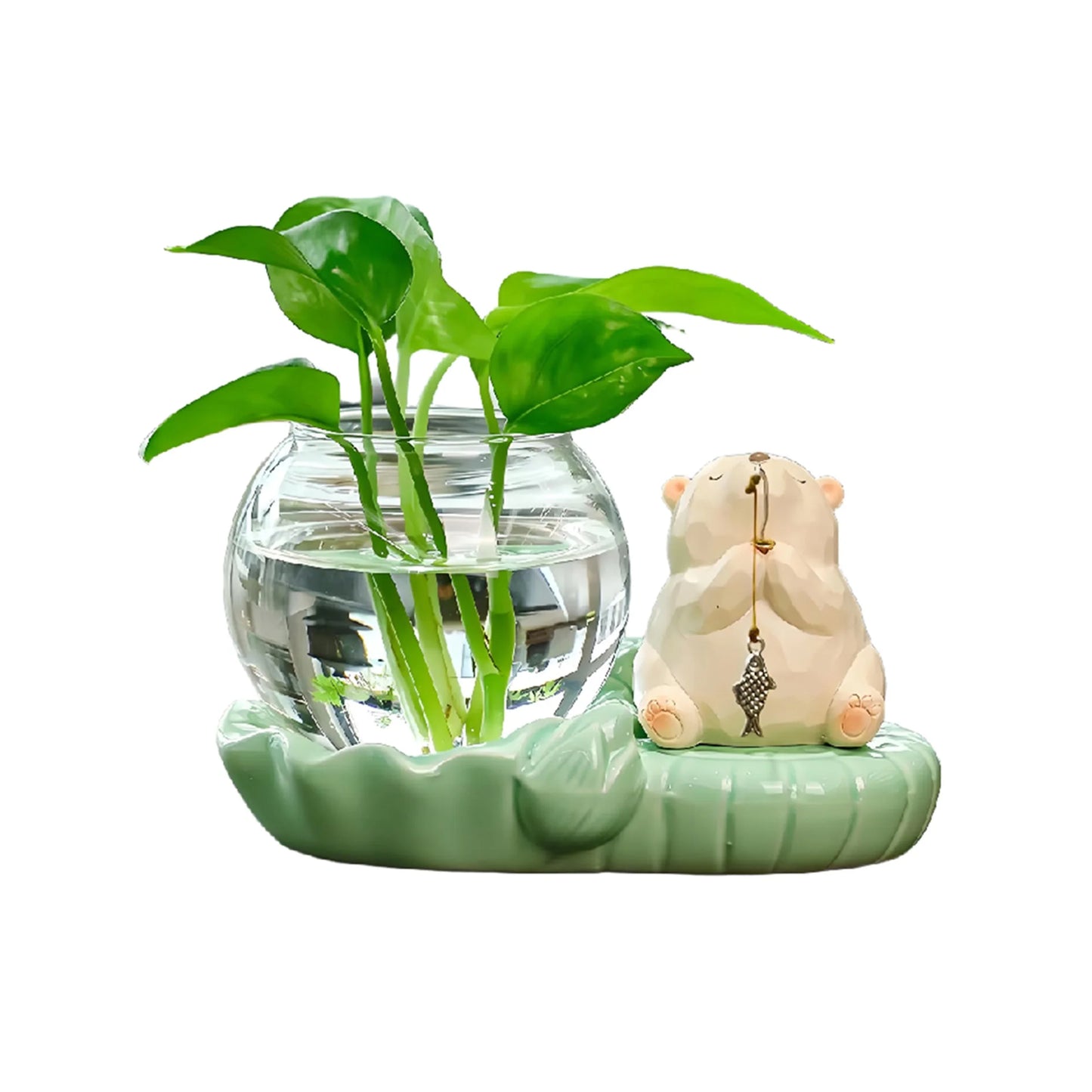 Modern Glass Vase Elegant Table Centerpiece for Dining Room Decor Stylish Home Accent Piece for Living Room Décor