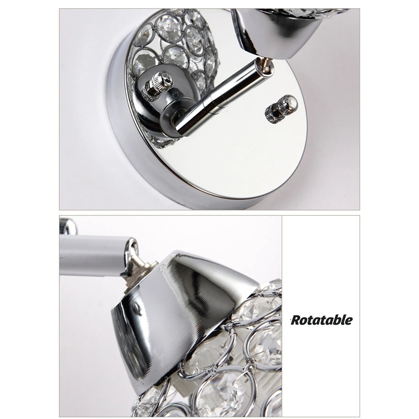 Crystal Wall Sconces Modern Wall Lamp G9 LED Round Bedroom Bedside Wall Lights Dining Room Hallway Light Fixture