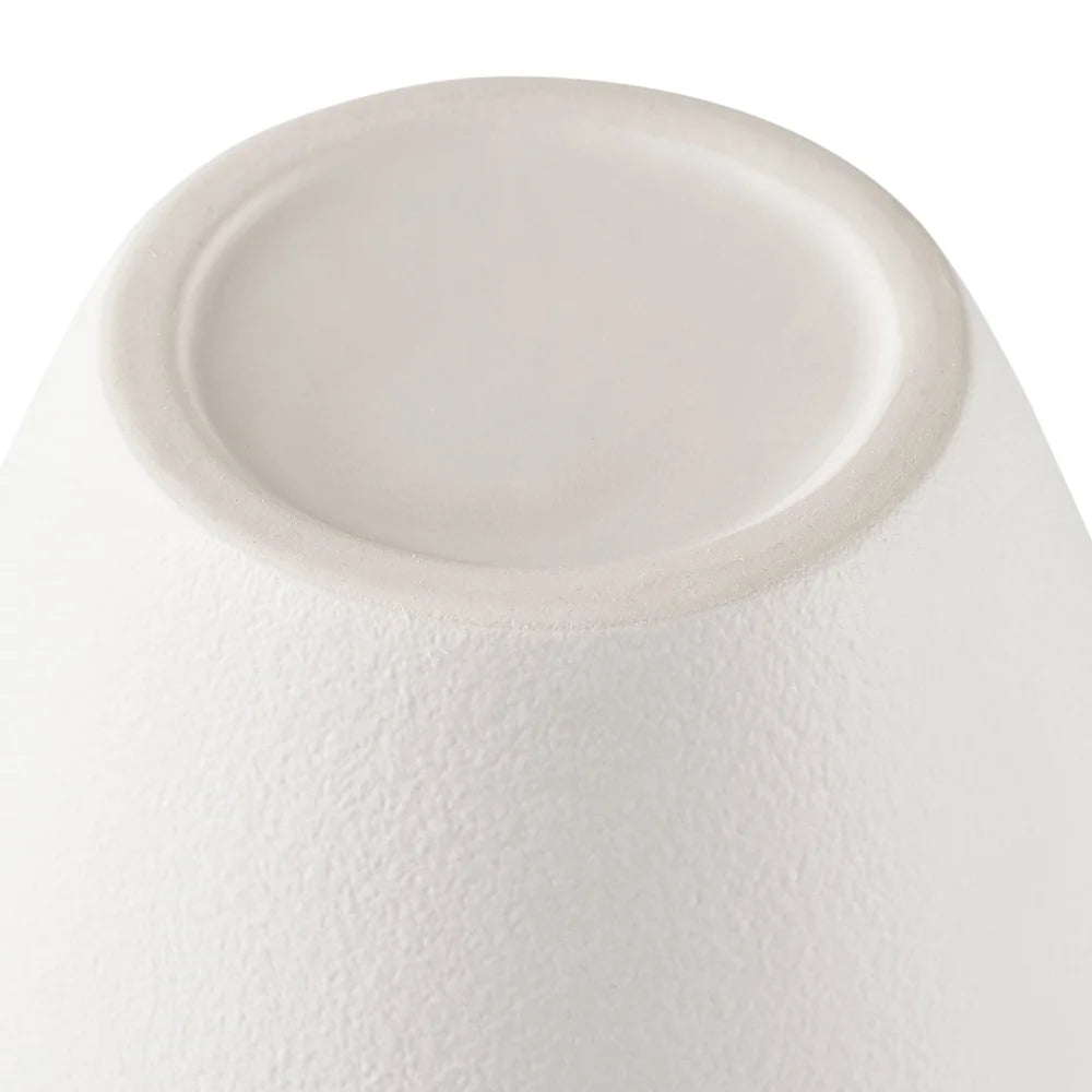 Handcrafted Ceramic Vase with Tapered Shape and Three Handles Decorative Home Accent Living Room Dining Office and More