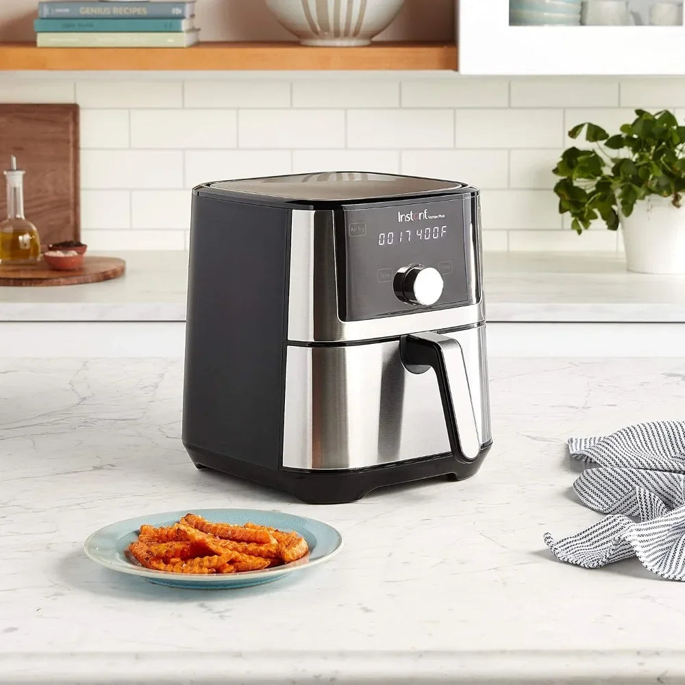 NEW-Instant Pot Vortex Plus 4QT Air Fryer, Custom Program Options, 6-in-1 Functions Crisps, Broils, Roasts, Dehydrates, Bakes, R