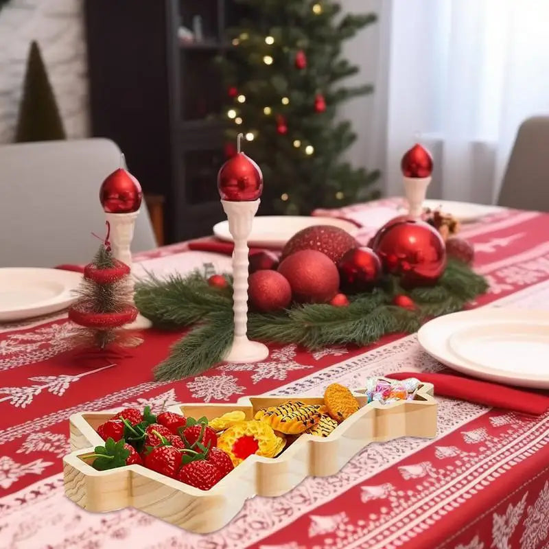 Christmas Tree Shaped Wooden Tray Tree Shaped Charcuterie Serving Boards Christmas Theme Wood Platters Suitable For Appetizers