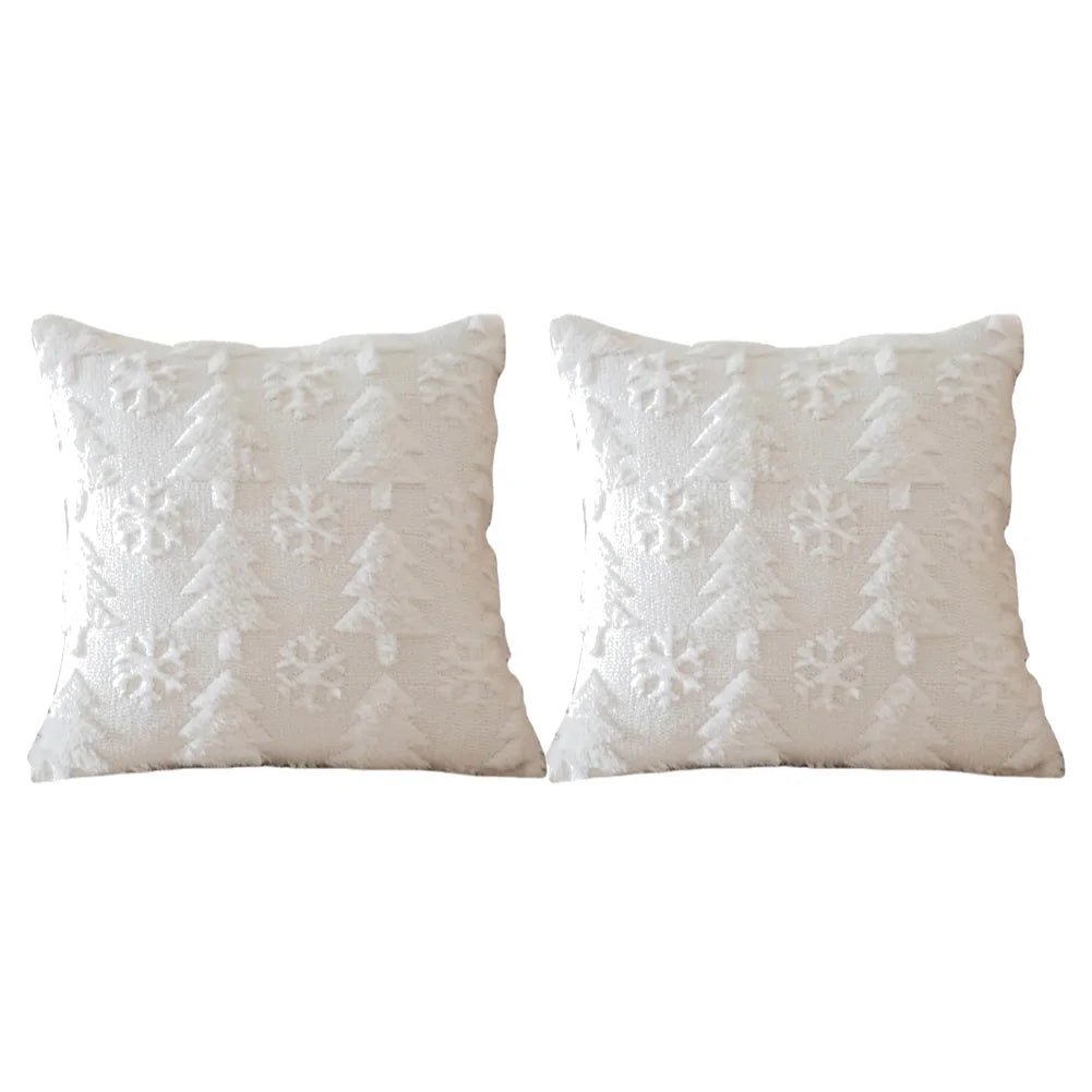 1/2/3PCS Christmas Decorative Cushion Cover Home New Year Room Sofa Throw Pillow Cover Xmas Tree Snowflake Printed Pillowcase