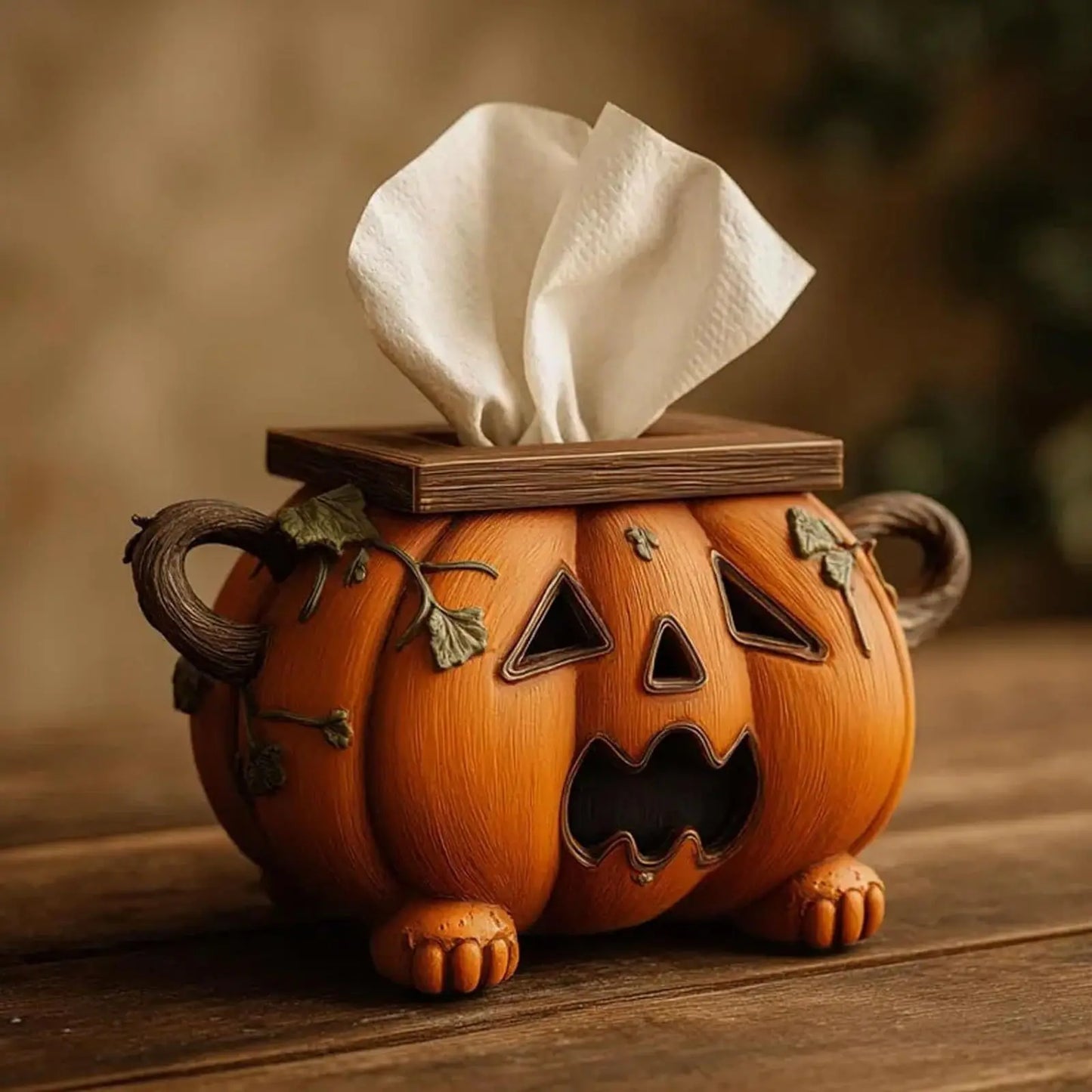 Halloween Pumpkin Tissue Case Holder Napkin, Toilet Paper Holder Home Storage Tissue Boxes