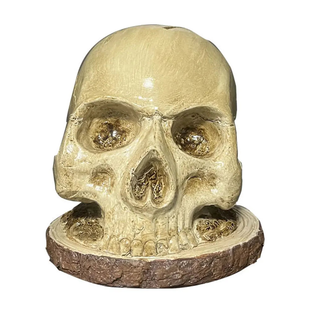 Skull Knife Holder Resin Skeleton Knife Stand Creative Fruit Chopping Knife Stand Halloween Party Decoration