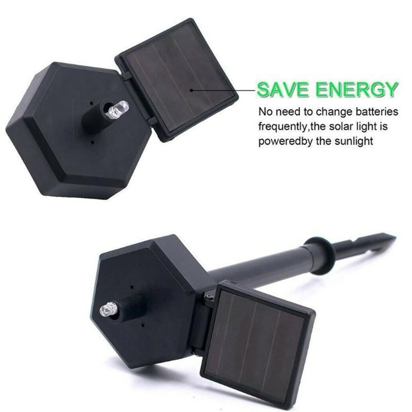 2 Packs Outdoor LED Owl Lawn Lamps Solar Garden Stake Light Plug-in Courtyard Ground Solar Energy Decoration