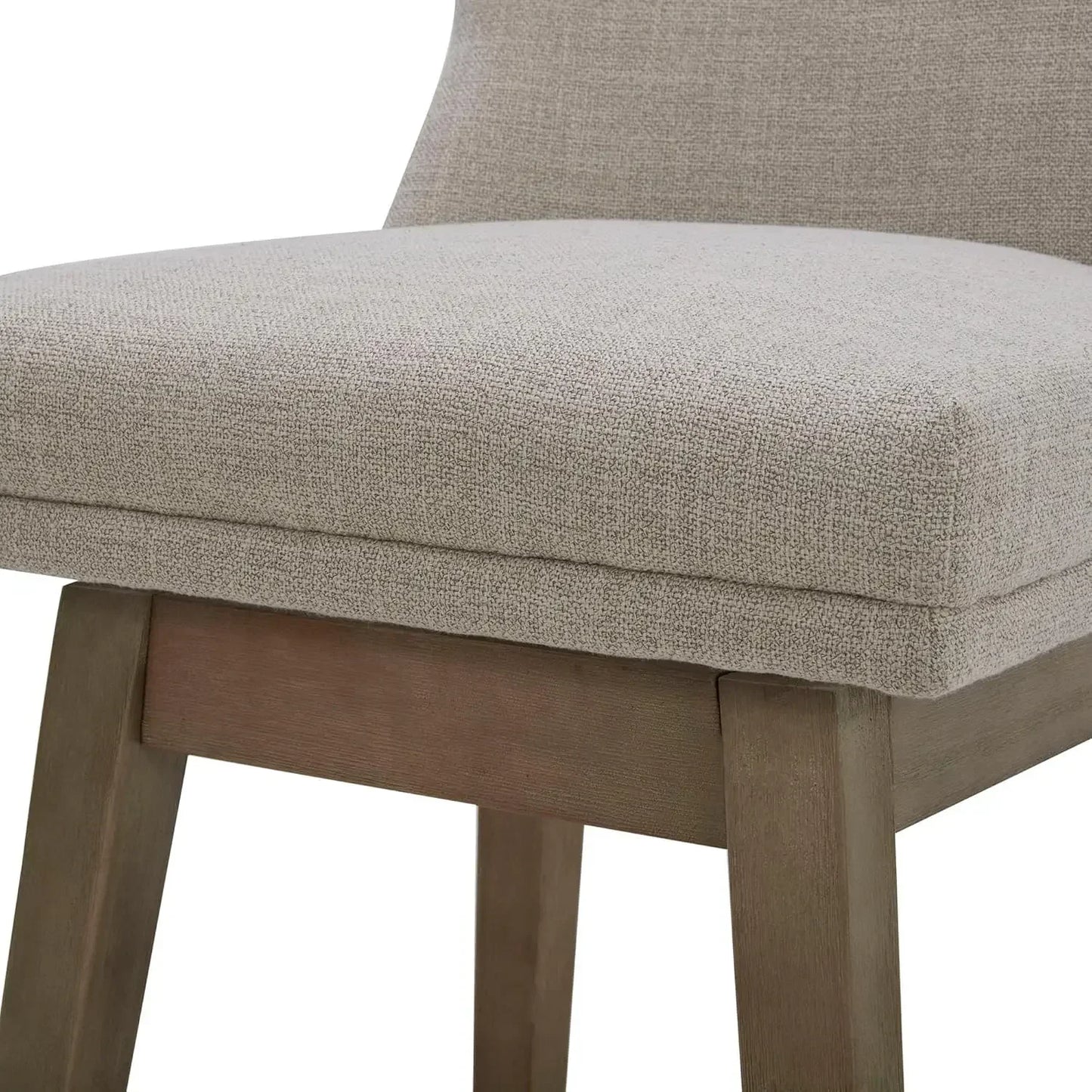 XMSJ.Counter Height Swivel Barstools, FSC Certified Upholstered Performance Fabric Bar Stools Set of 2, 26" Seat Height, Tan
