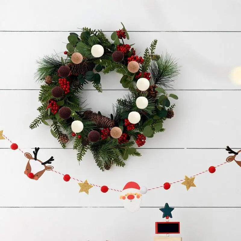 36pcs DIY Snowflake Ball Wool Felt Ball Christmas Prop Christmas Tree Atmosphere Decoration Ball Pendant Holiday Atmosphere Prop