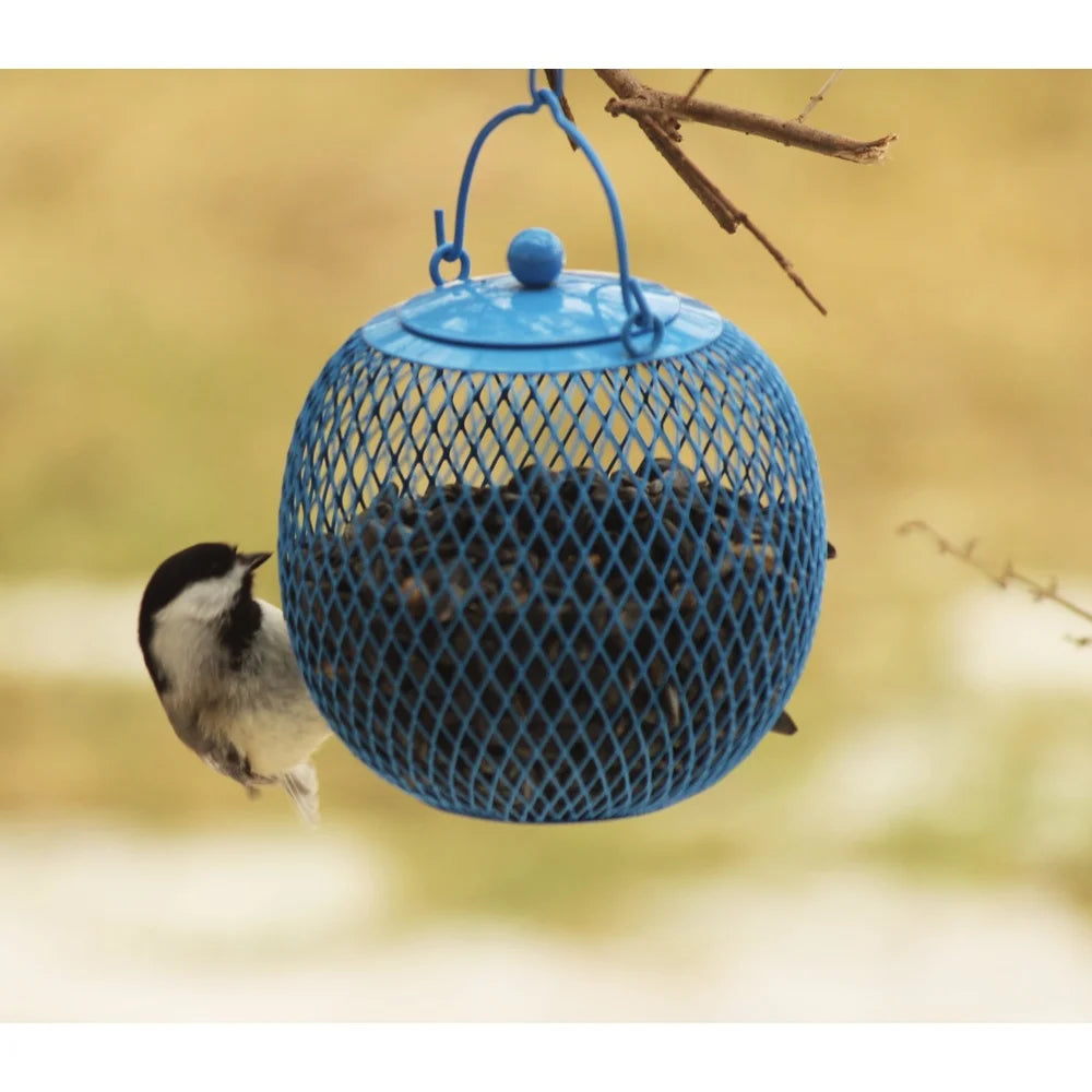 3Pc Squirrel Proof Bird Feeder Hopper MultiColor Mesh Design Easy Attach Outdoor Birdwatching Wild Bird Feeding Station