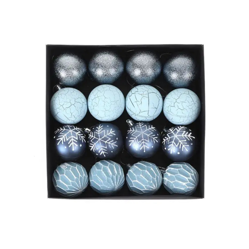 Hand Painted Christmas Ball Set Ornaments, 2.4 Inch Shatterproof Woven Fabric Ball Set for Xmas Tree Decor, Home Festival Decor