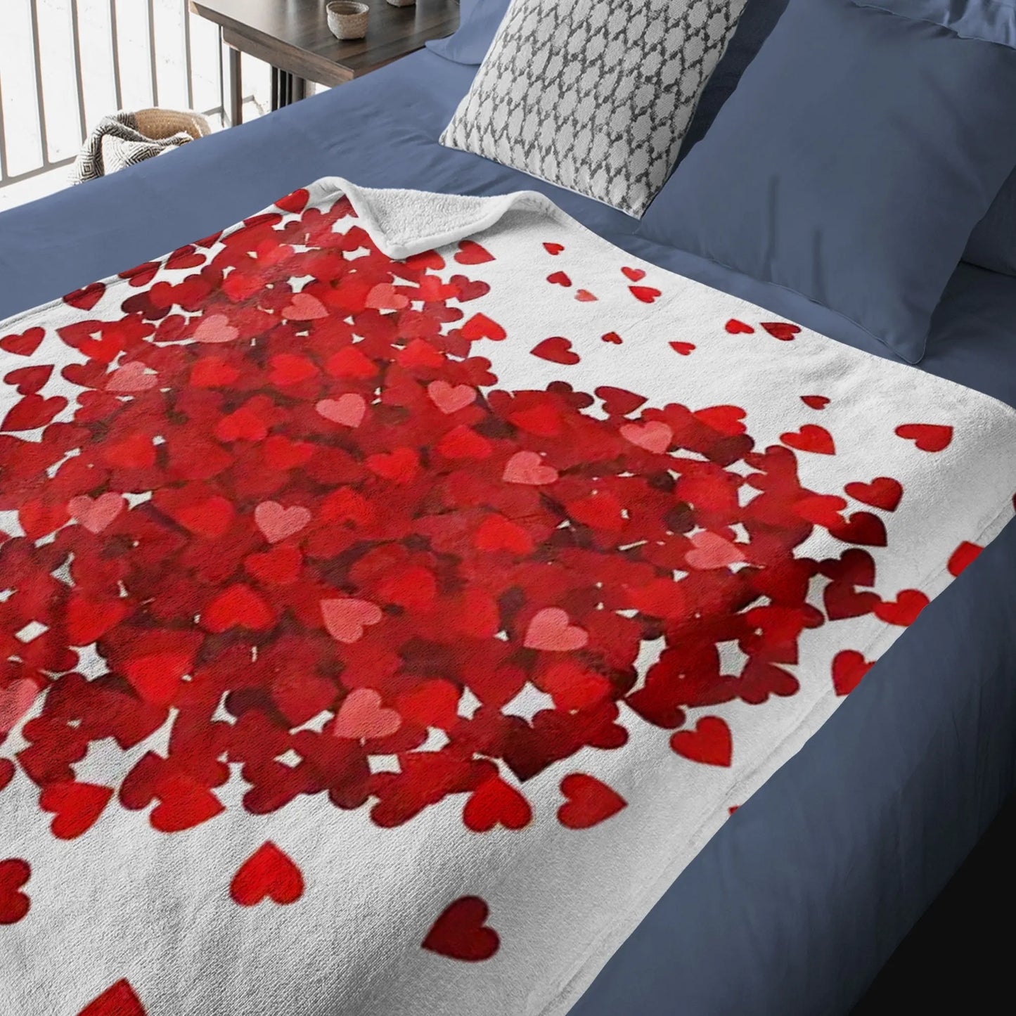 Cozy Love Flannel Throw Blanket - For Couples, Soft and Warm for All Seasons, Ideal for Valentine's Day or Birthday Gifts