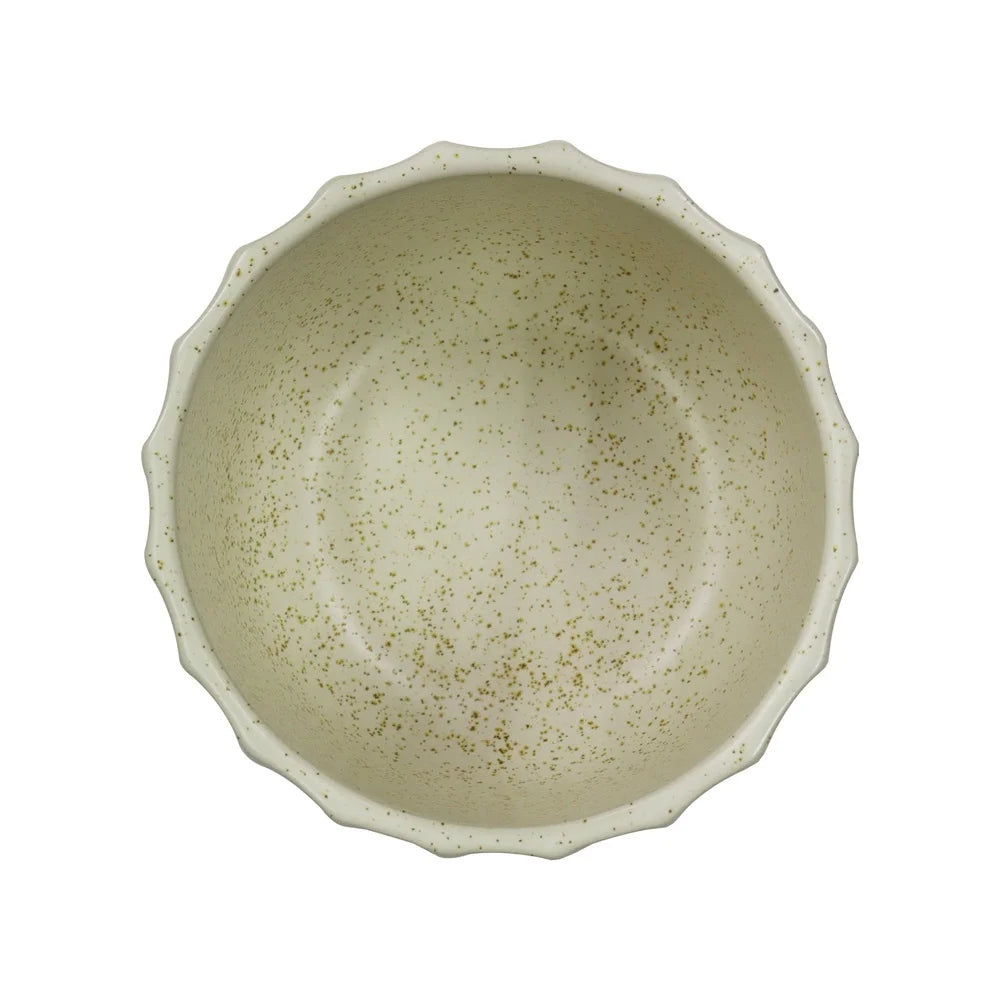Ribbed Ceramic Vase Pot Indoor Plants Flowers Elegant Home Decor Any Room 4.5 Inch Cream White Durable Decor Accent