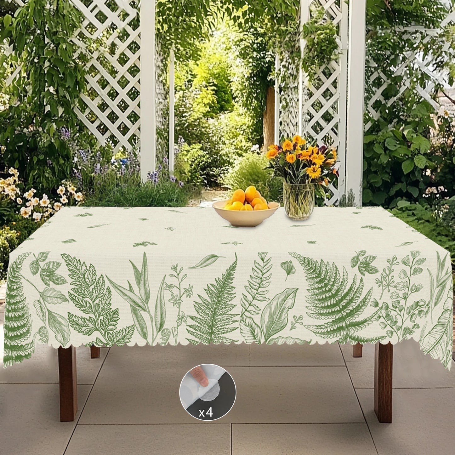 1PC Floral Round Square Tablecloth Waterproof Retro Rose Design Spring Summer Home Kitchen Picnic Gift