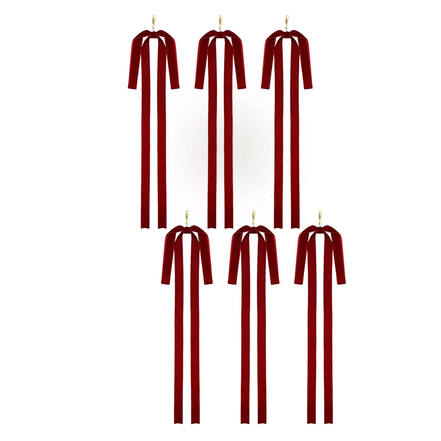 Luxurious Red Velvet Bow with Gold Trim for Christmas Wreath Tree Topper Gift Wrapping Front Door Fireplace Party Decor